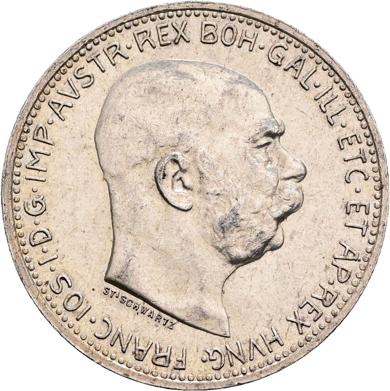 1 Krone Franz Joseph I. 1848-1916 1914 – Vorderseite
