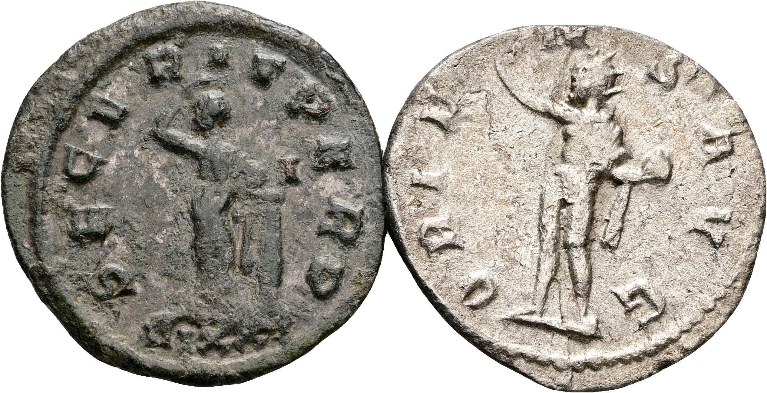 Lot 2 Stück Antoniniane – Rückseite