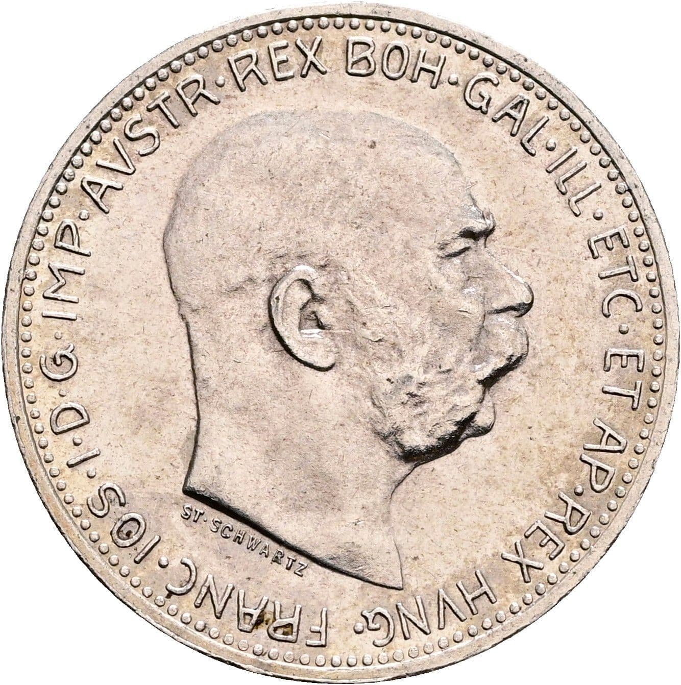 1 Krone Franz Joseph I. 1848-1916 1914 – Vorderseite