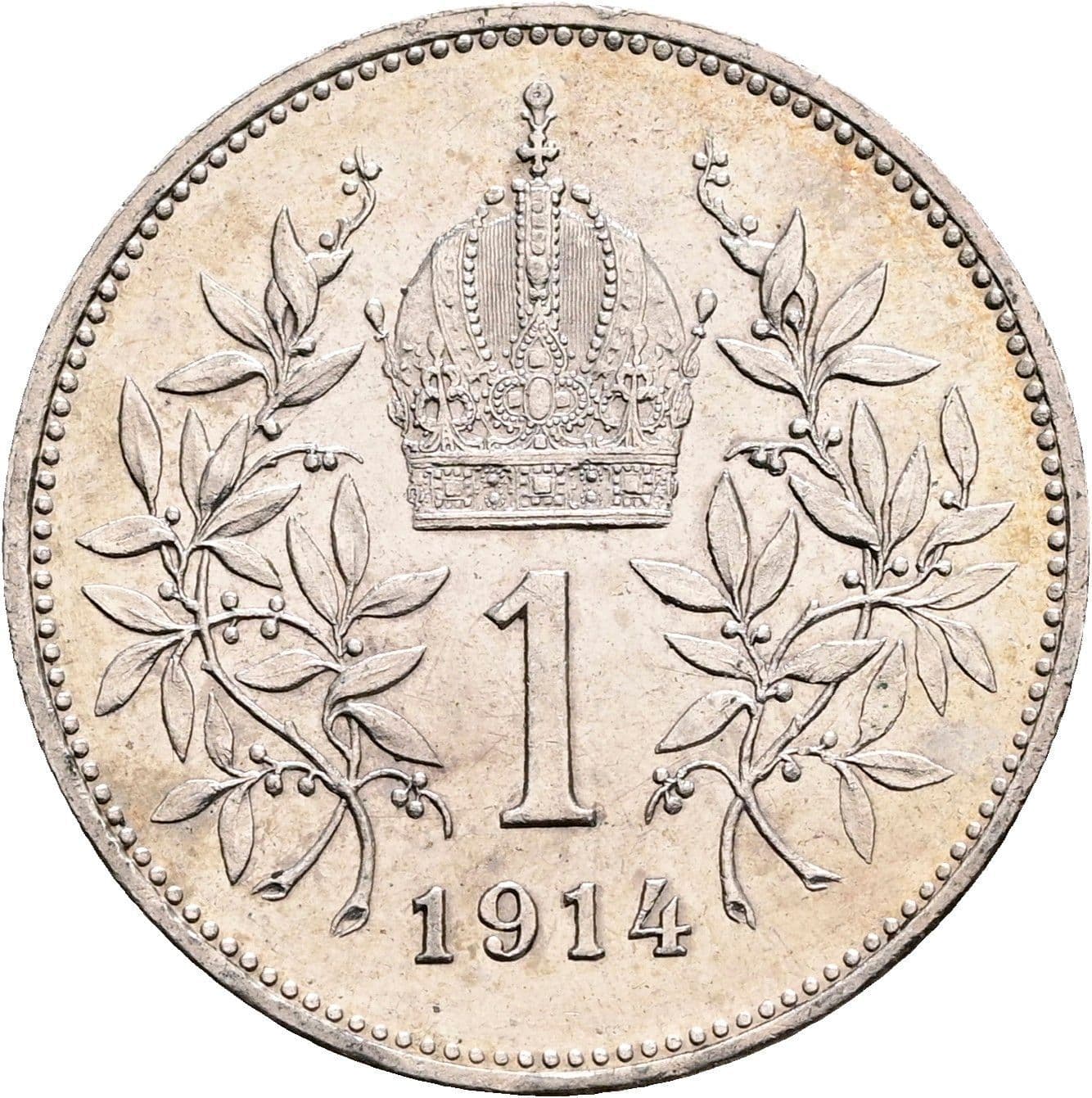1 Krone Franz Joseph I. 1848-1916 1914 – Rückseite