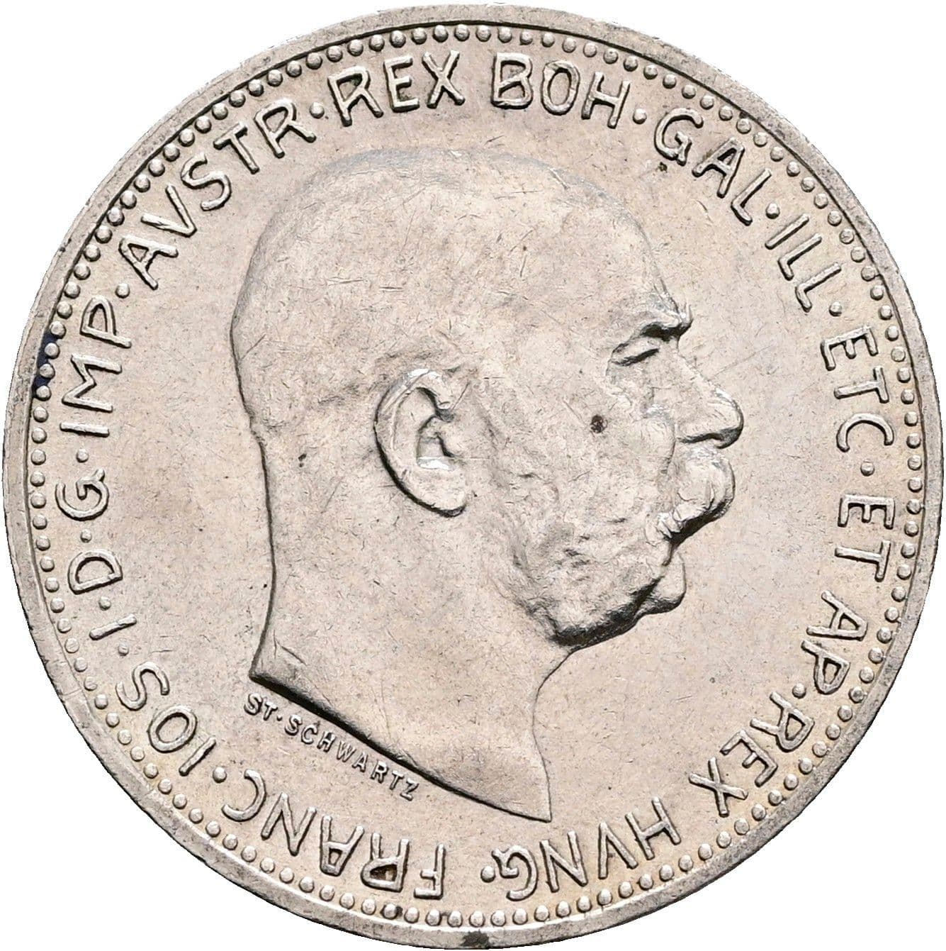 1 Krone Franz Joseph I. 1848-1916 1914 – Vorderseite