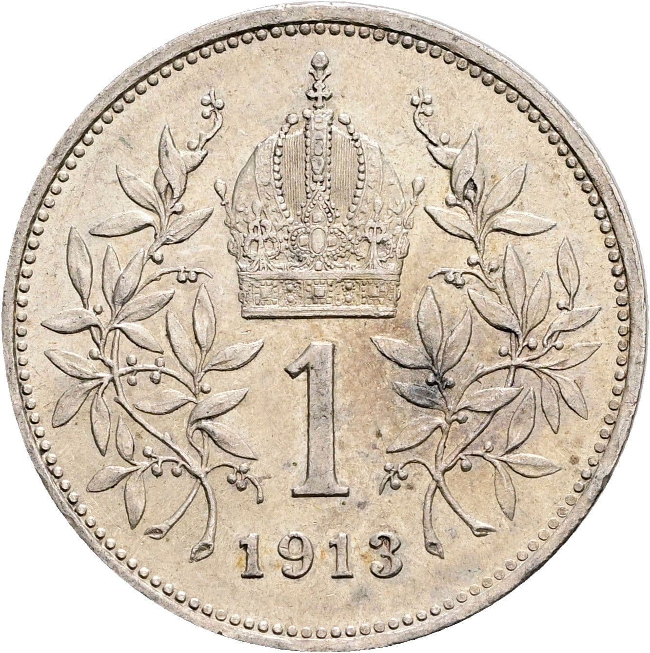 1 Krone Franz Joseph I. 1848-1916 1913 – Rückseite