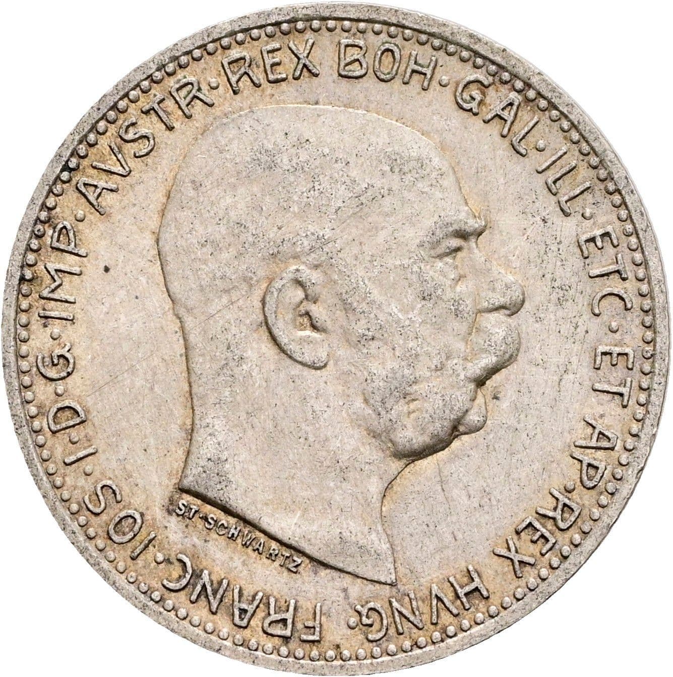 1 Krone Franz Joseph I. 1848-1916 1915 – Vorderseite