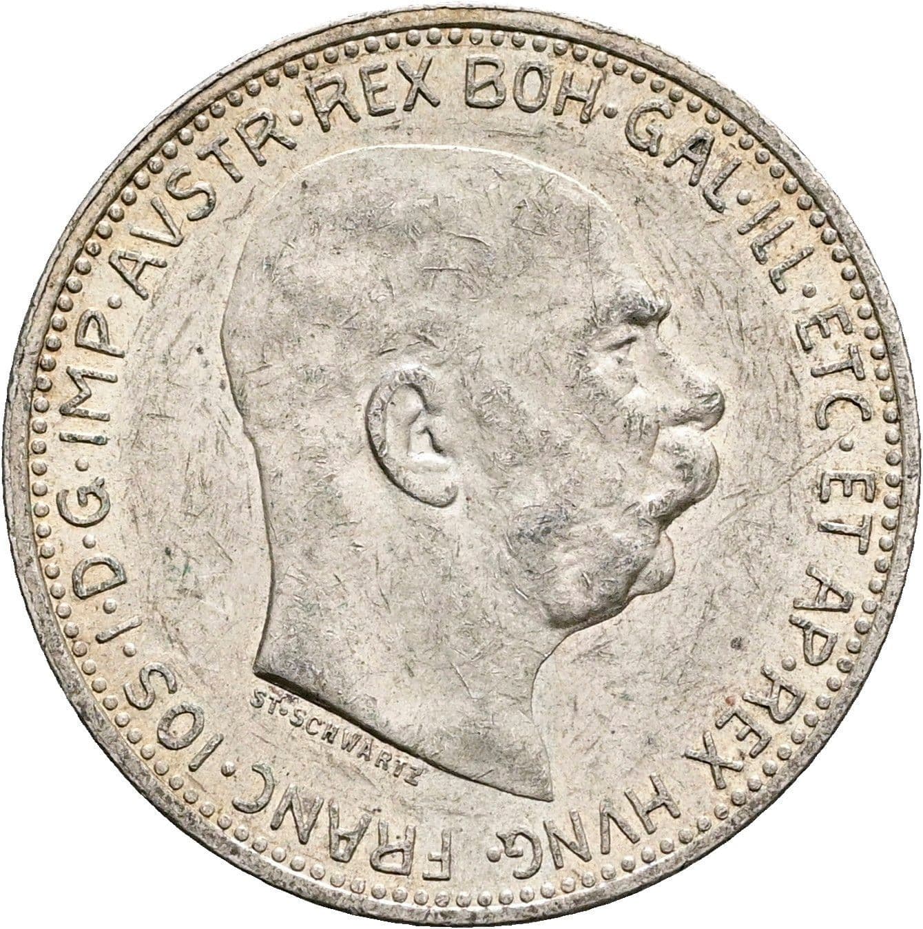 1 Krone Franz Joseph I. 1848-1916 1915 – Vorderseite