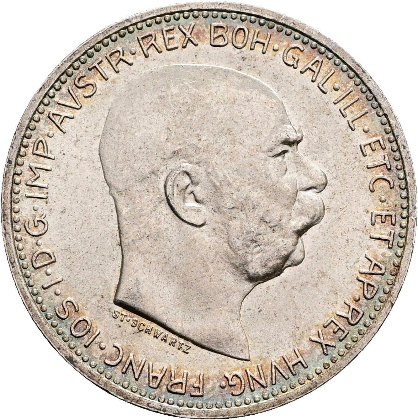 1 Krone Franz Joseph I. 1848-1916 1914 – Vorderseite