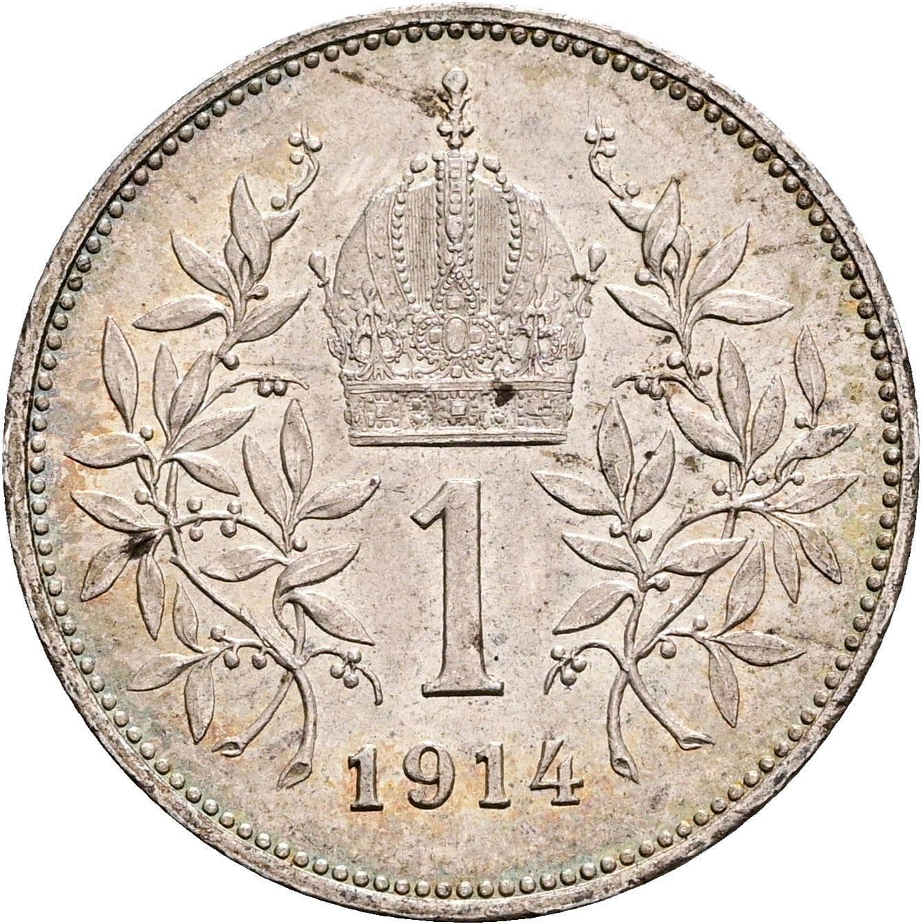 1 Krone Franz Joseph I. 1848-1916 1914 – Rückseite