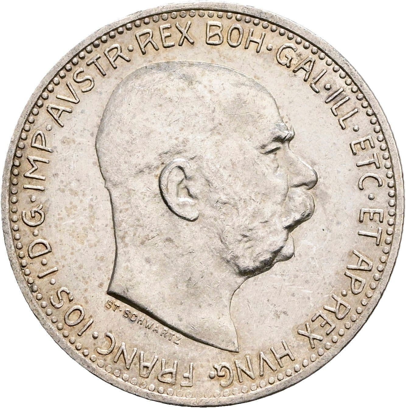 1 Krone Franz Joseph I. 1848-1916 1913 – Vorderseite