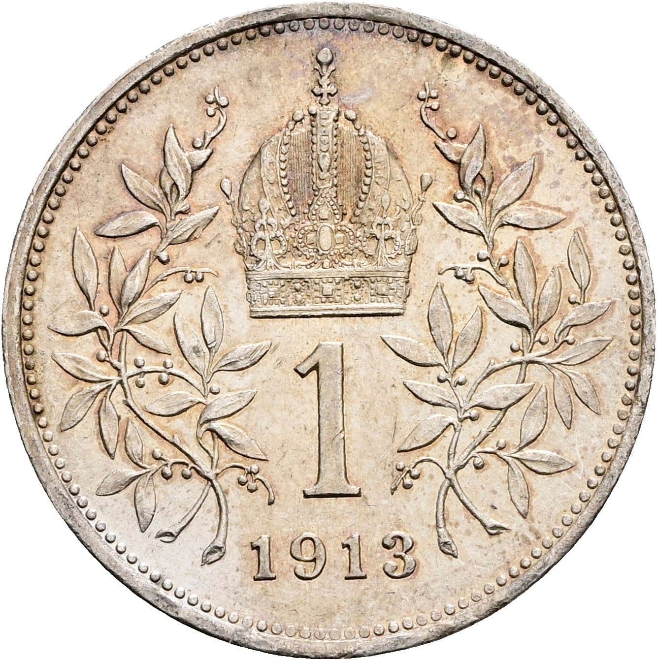 1 Krone Franz Joseph I. 1848-1916 1913 – Rückseite