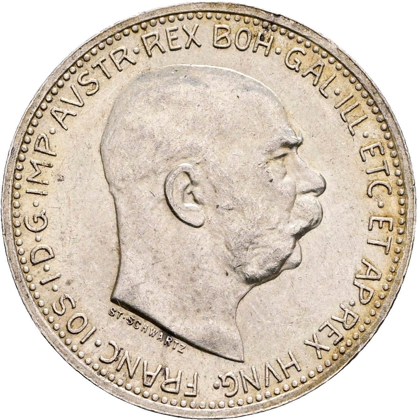 1 Krone Franz Joseph I. 1848-1916 1914 – Vorderseite