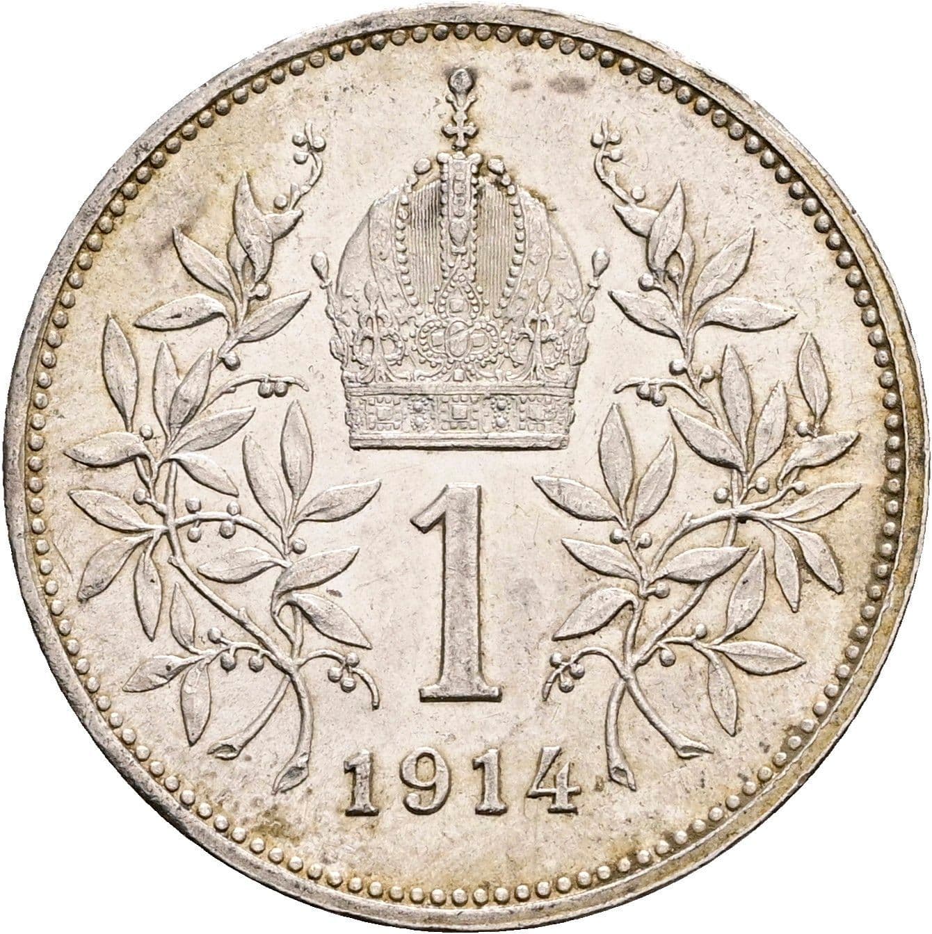 1 Krone Franz Joseph I. 1848-1916 1914 – Rückseite