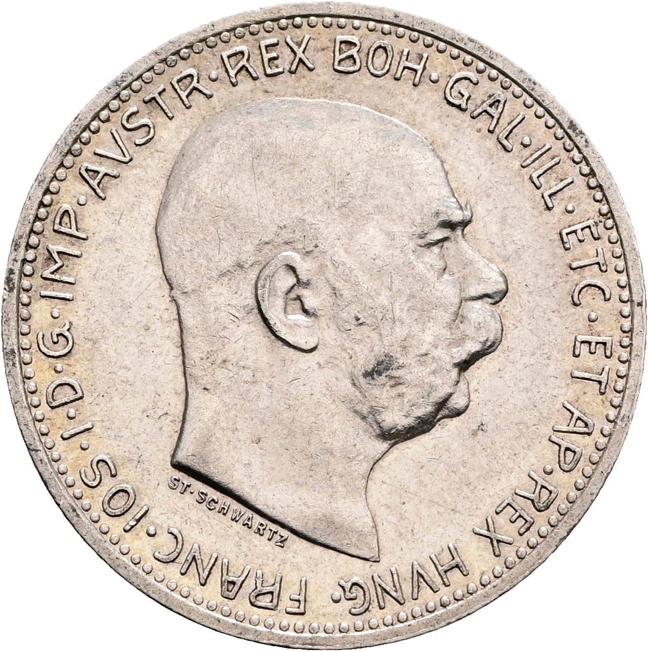1 Krone Franz Joseph I. 1848-1916 1914 – Vorderseite