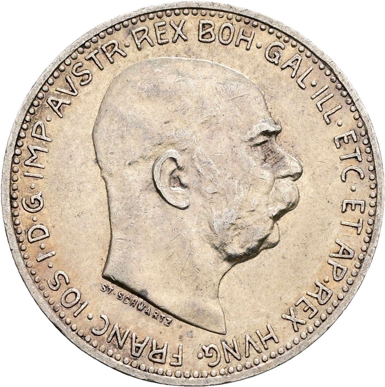1 Krone Franz Joseph I. 1848-1916 1913 – Vorderseite