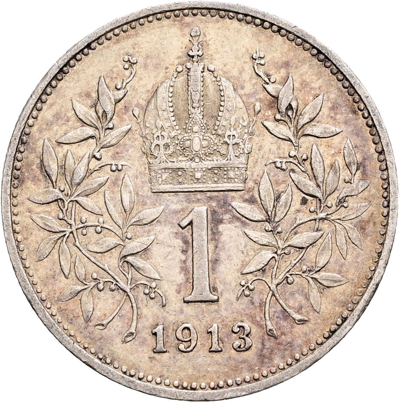 1 Krone Franz Joseph I. 1848-1916 1913 – Rückseite