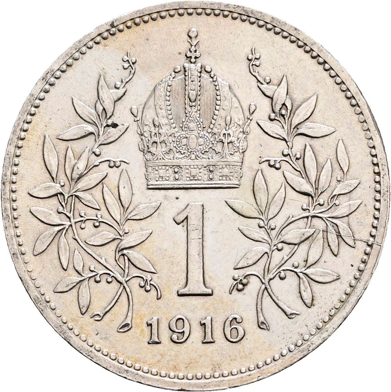 1 Krone Franz Joseph I. 1848-1916 1916 – Rückseite