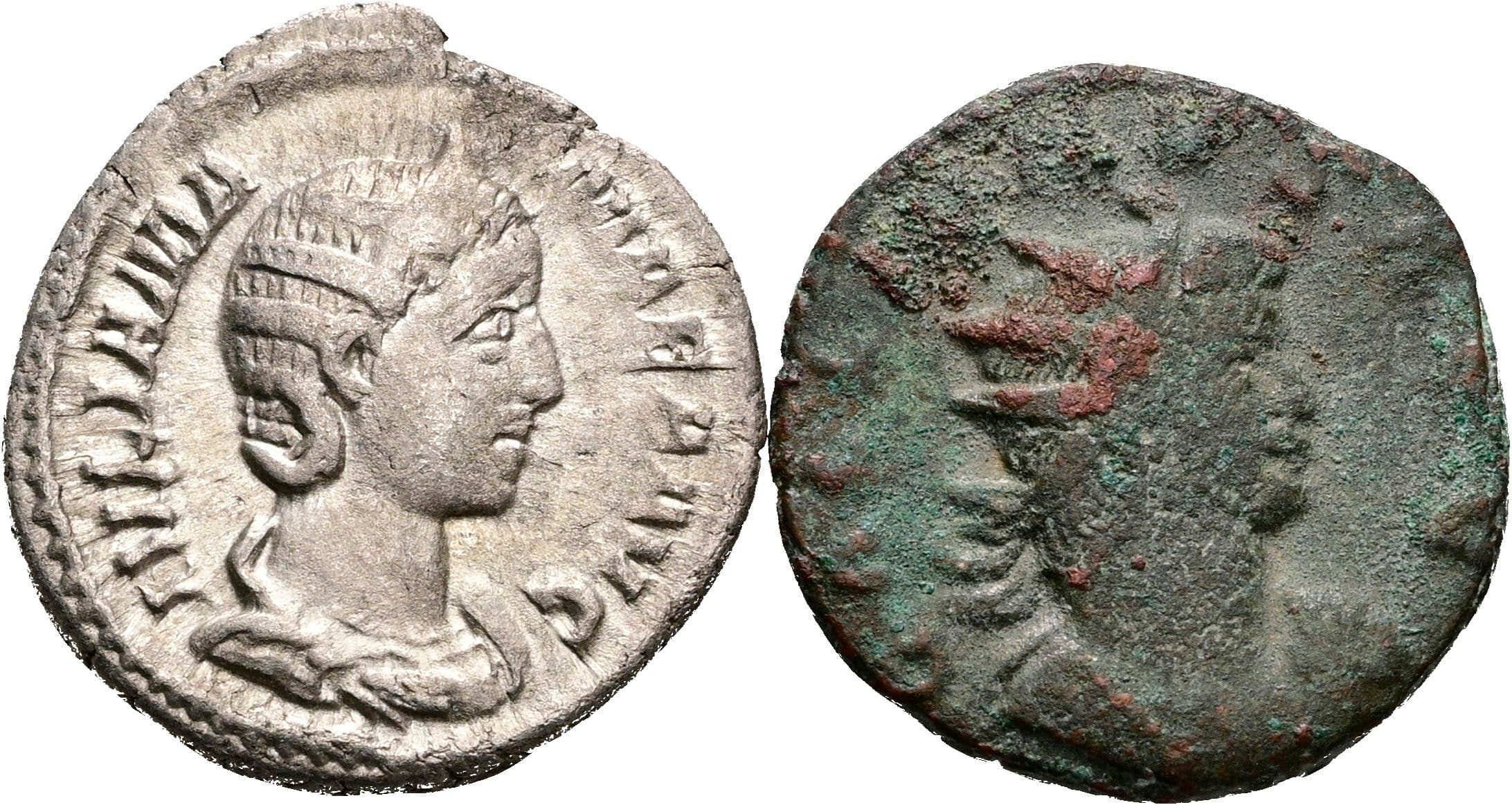 Lot Denar und Antoninian – Vorderseite