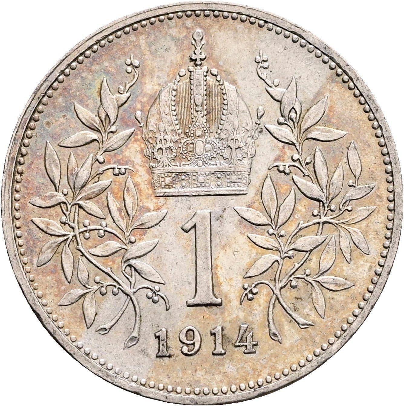 1 Krone Franz Joseph I. 1848-1916 1914 – Rückseite