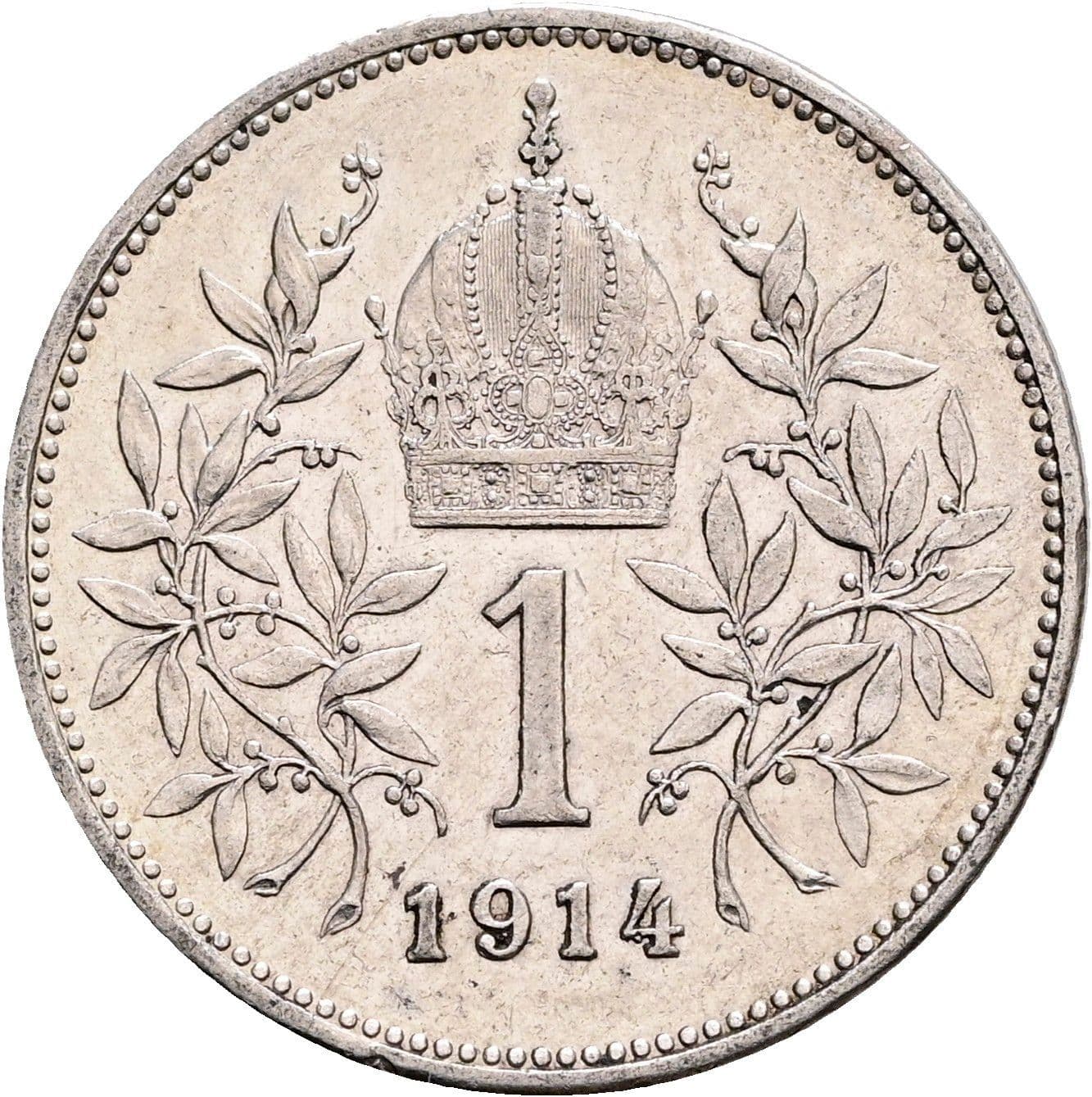 1 Krone Franz Joseph I. 1848-1916 1914 – Rückseite