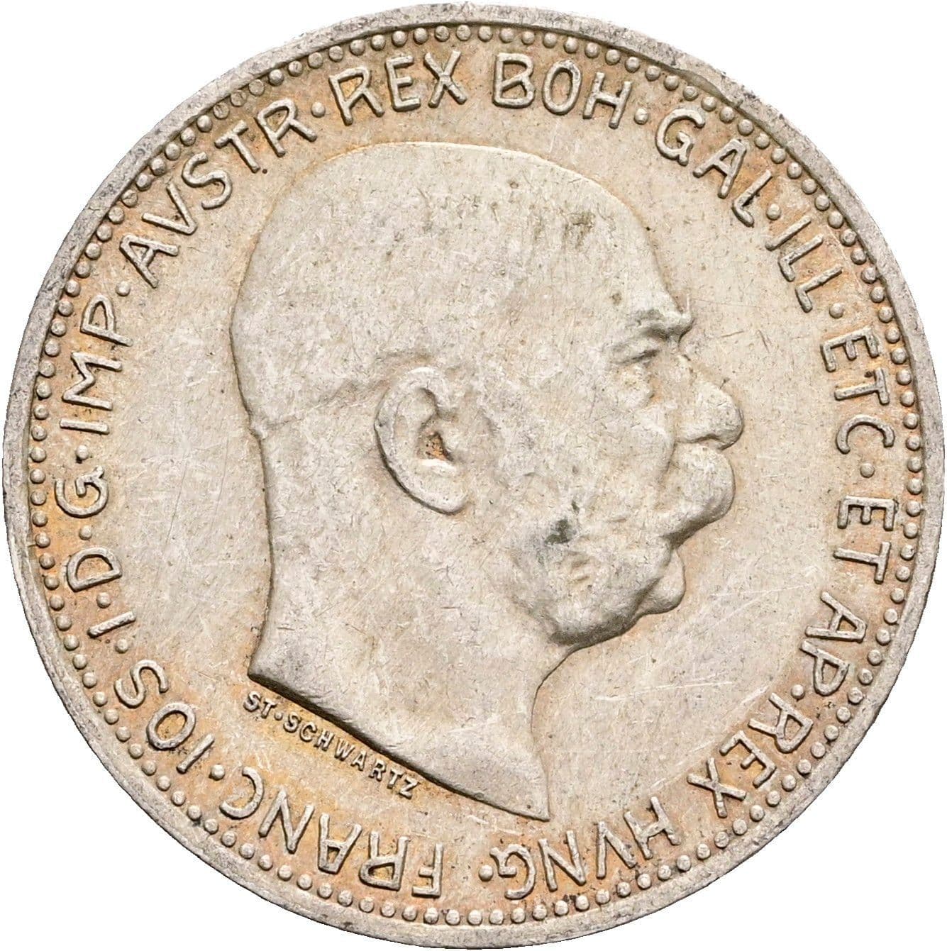 1 Krone Franz Joseph I. 1848-1916 1915 – Vorderseite
