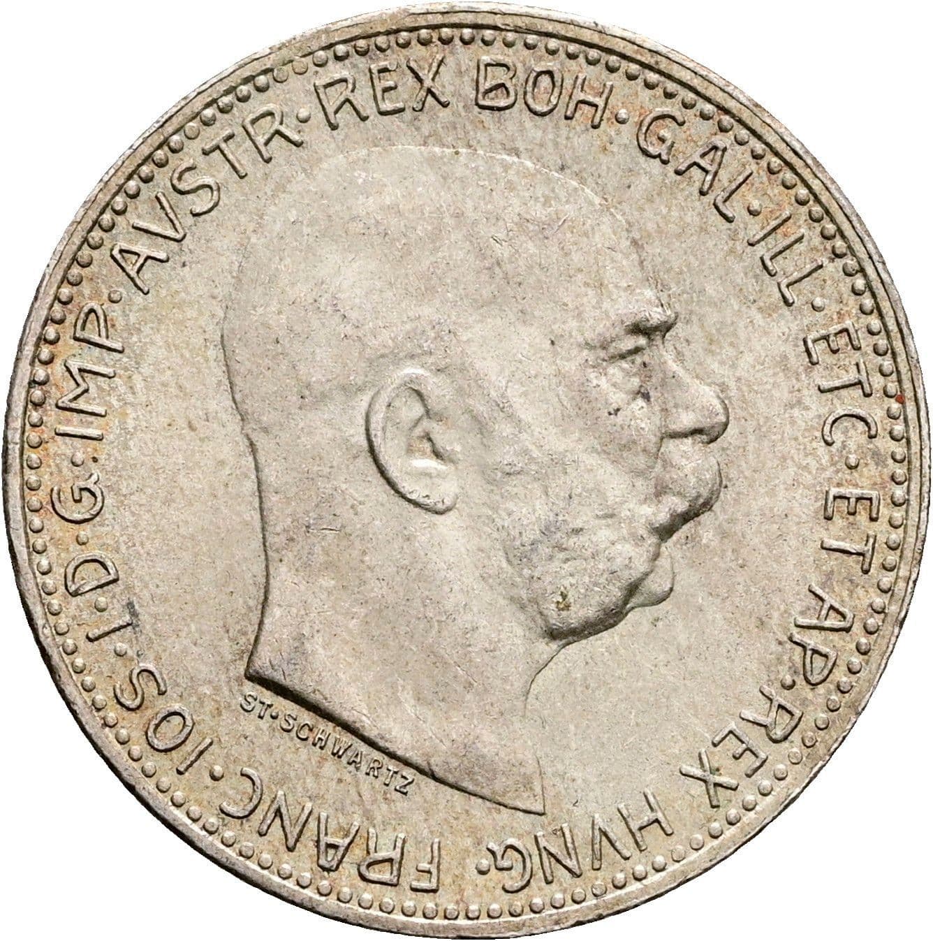 1 Krone Franz Joseph I. 1848-1916 1915 – Vorderseite