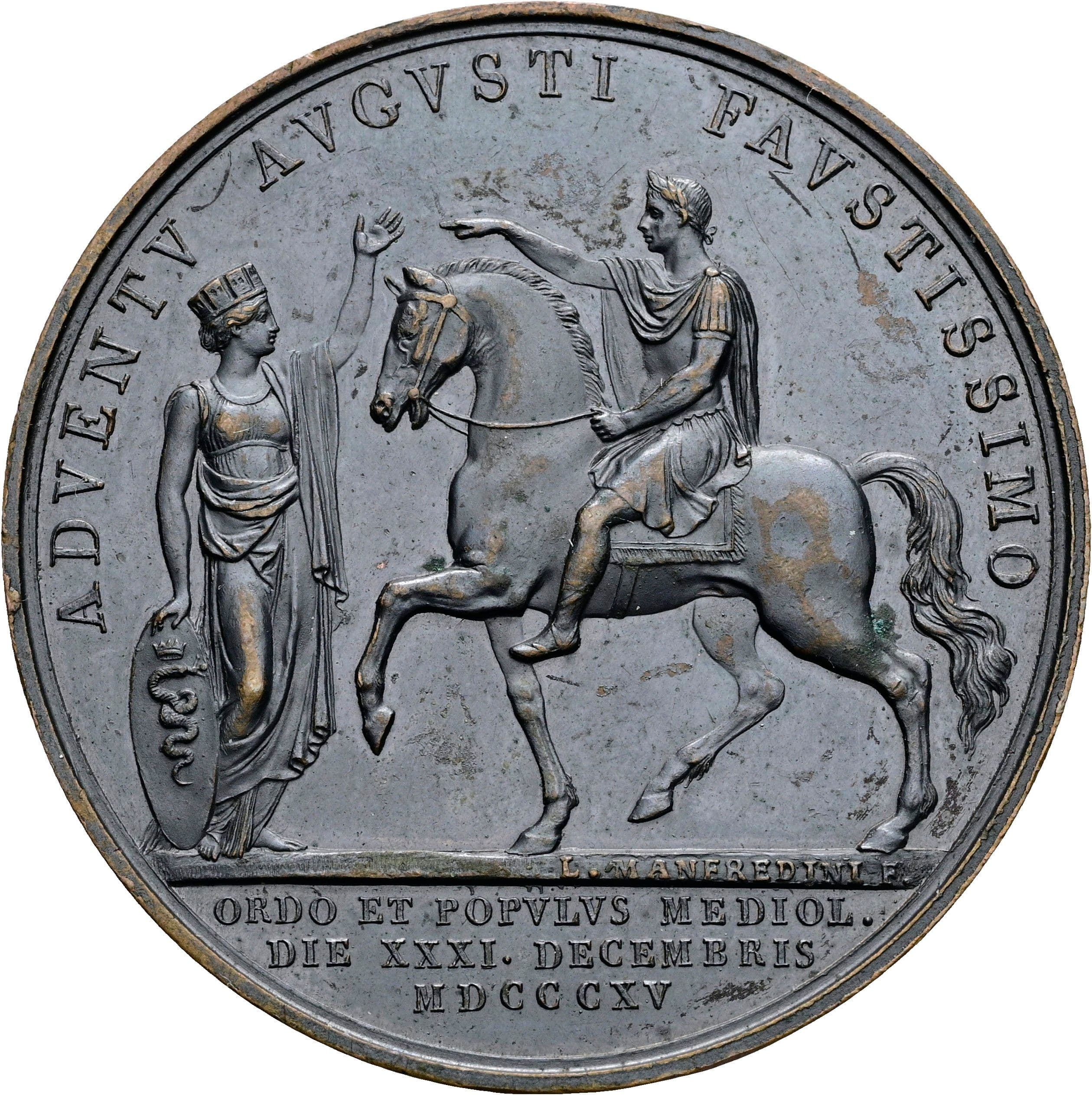 Bronzemedaille Franz II. (I.) 1792-1835 1815 – Rückseite