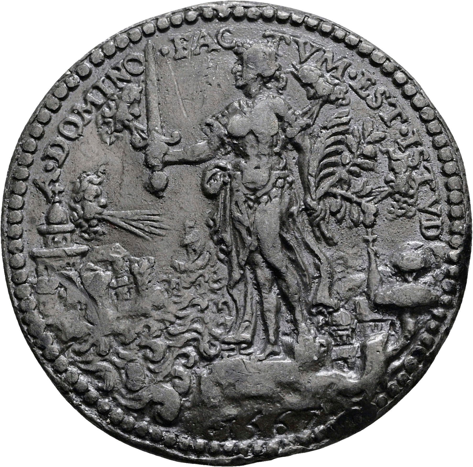 Bleigussmedaille Margarethe von Österreich 1536-1567 1567 (späterer Guss) – Rückseite
