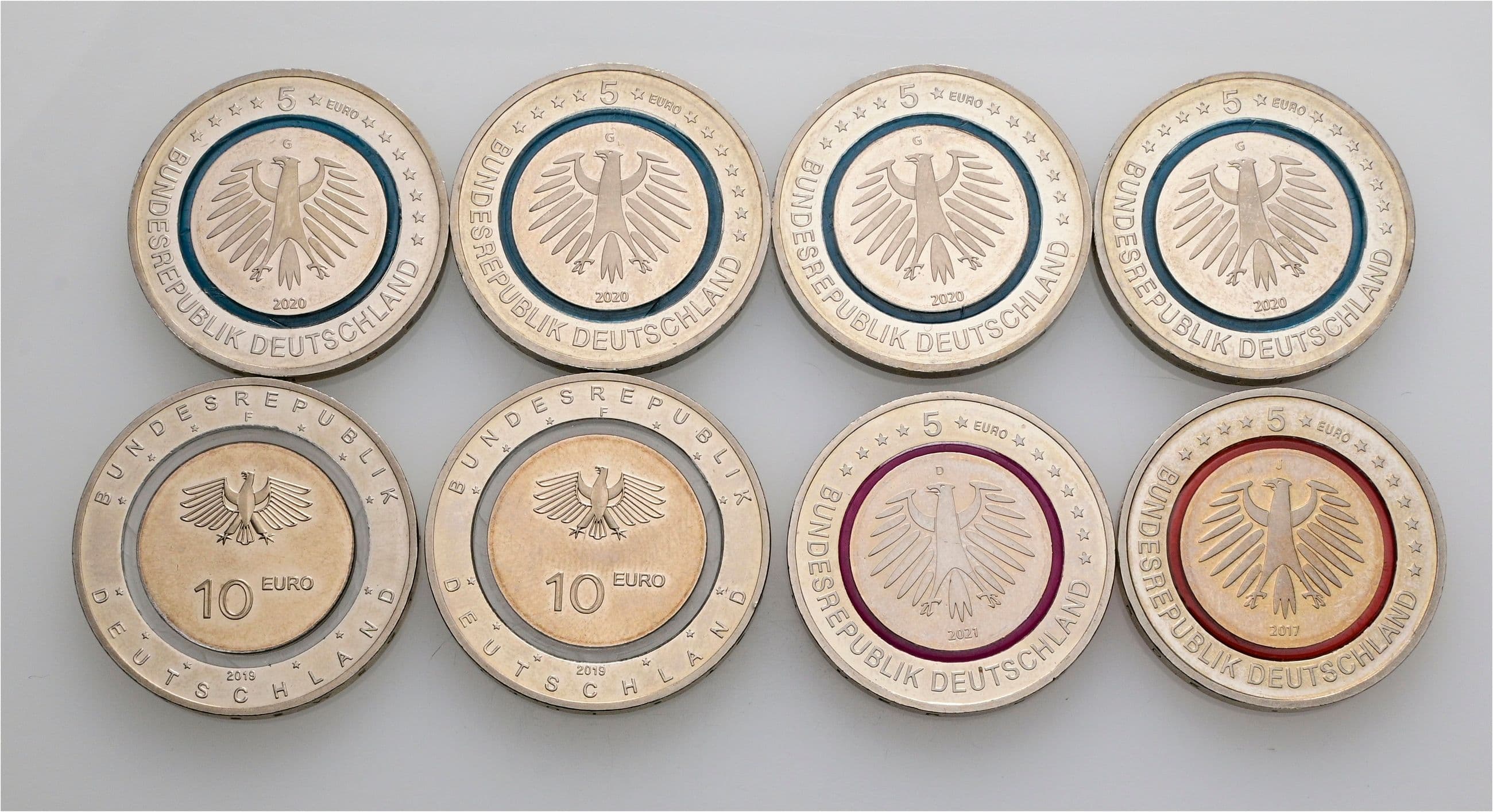 Lot 8 Stück Euromünzen – Rückseite