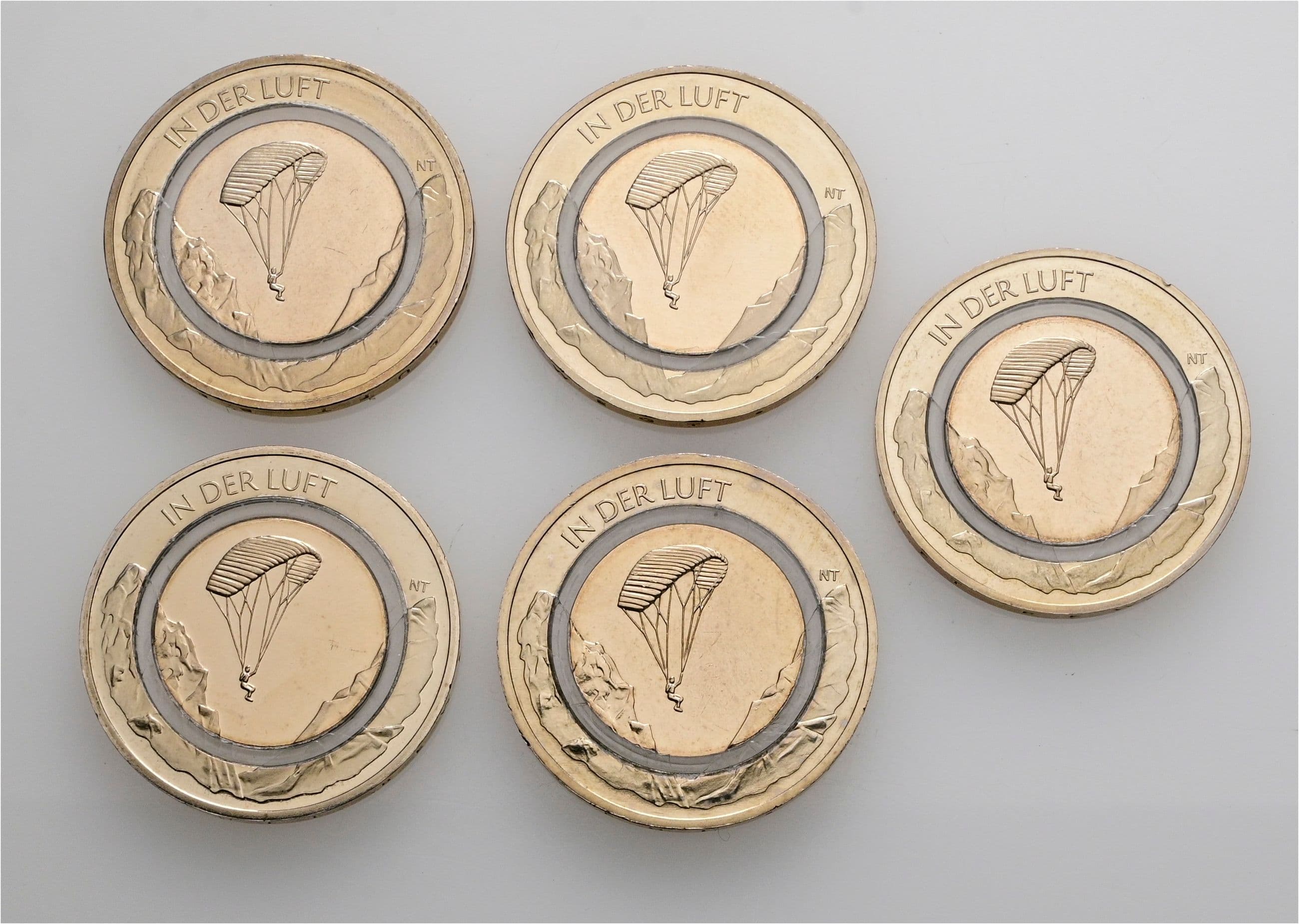 Lot 5 Stück 10 Euro 2019 – Rückseite