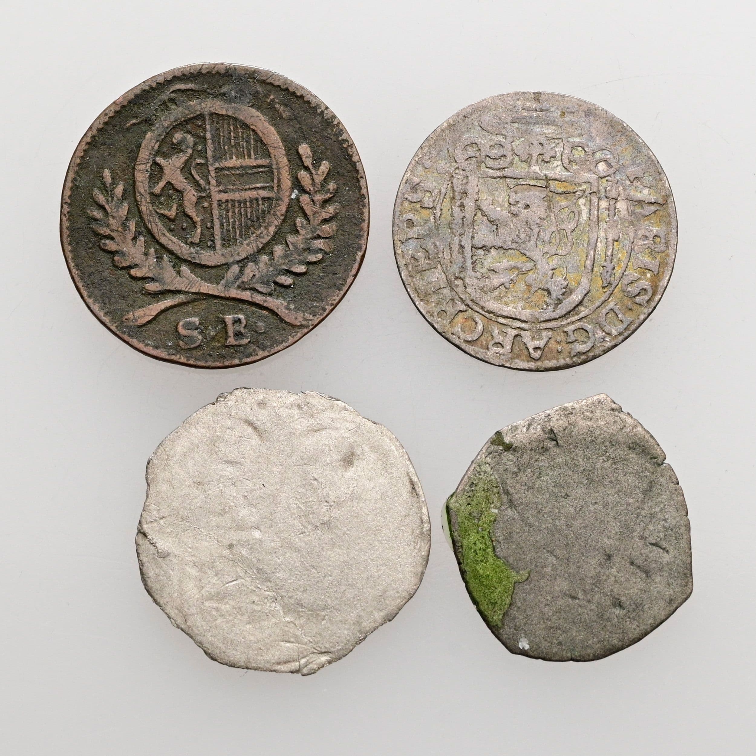 Lot Salzburger Kleinmünzen, Pfennig, 2 Pfennige, Kreuzer