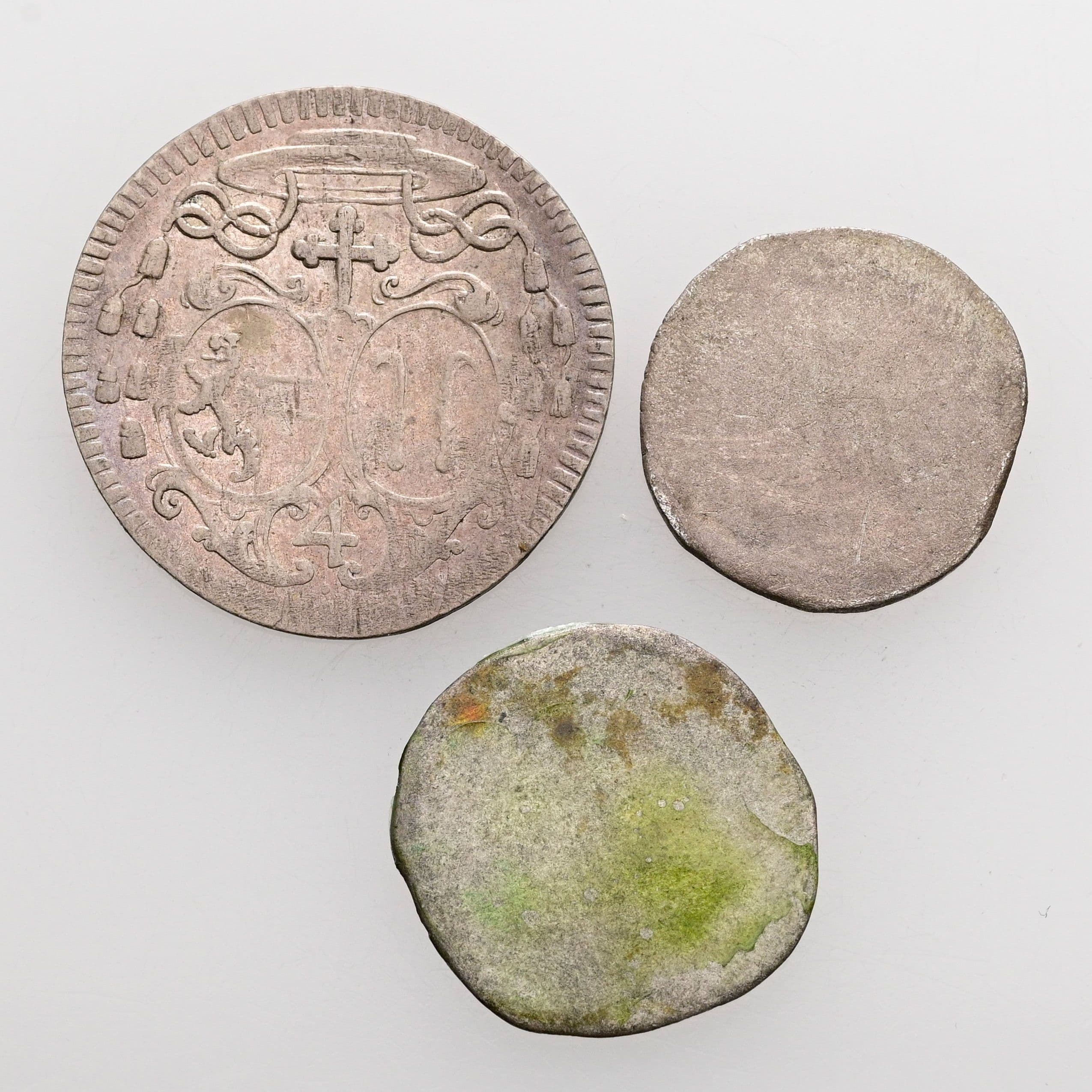 Lot Salzburger Kleinmünzen, 2 Pfennige, Landbatzen