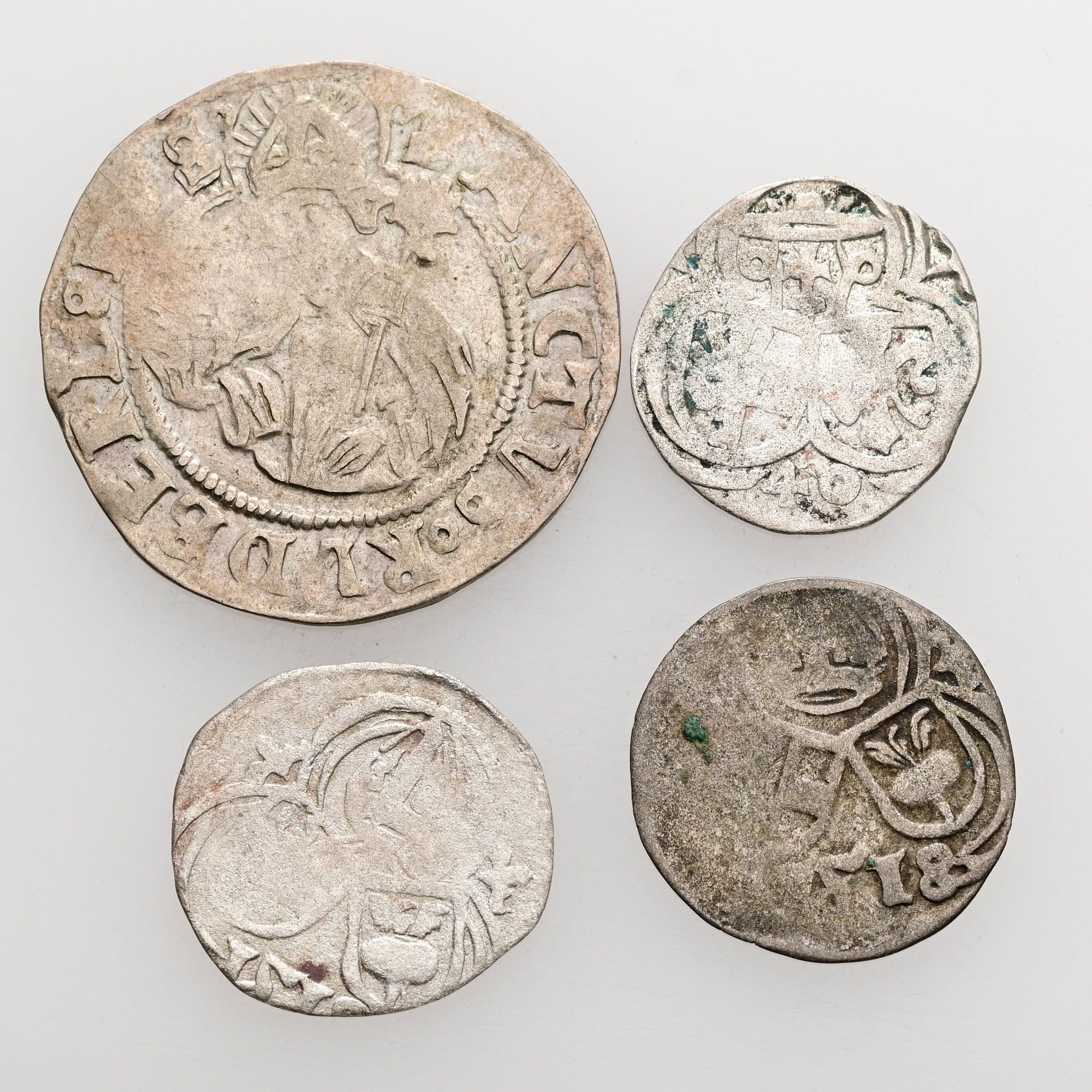 Lot Salzburger Kleinmünzen, 2 Pfennige (3x), Batzen