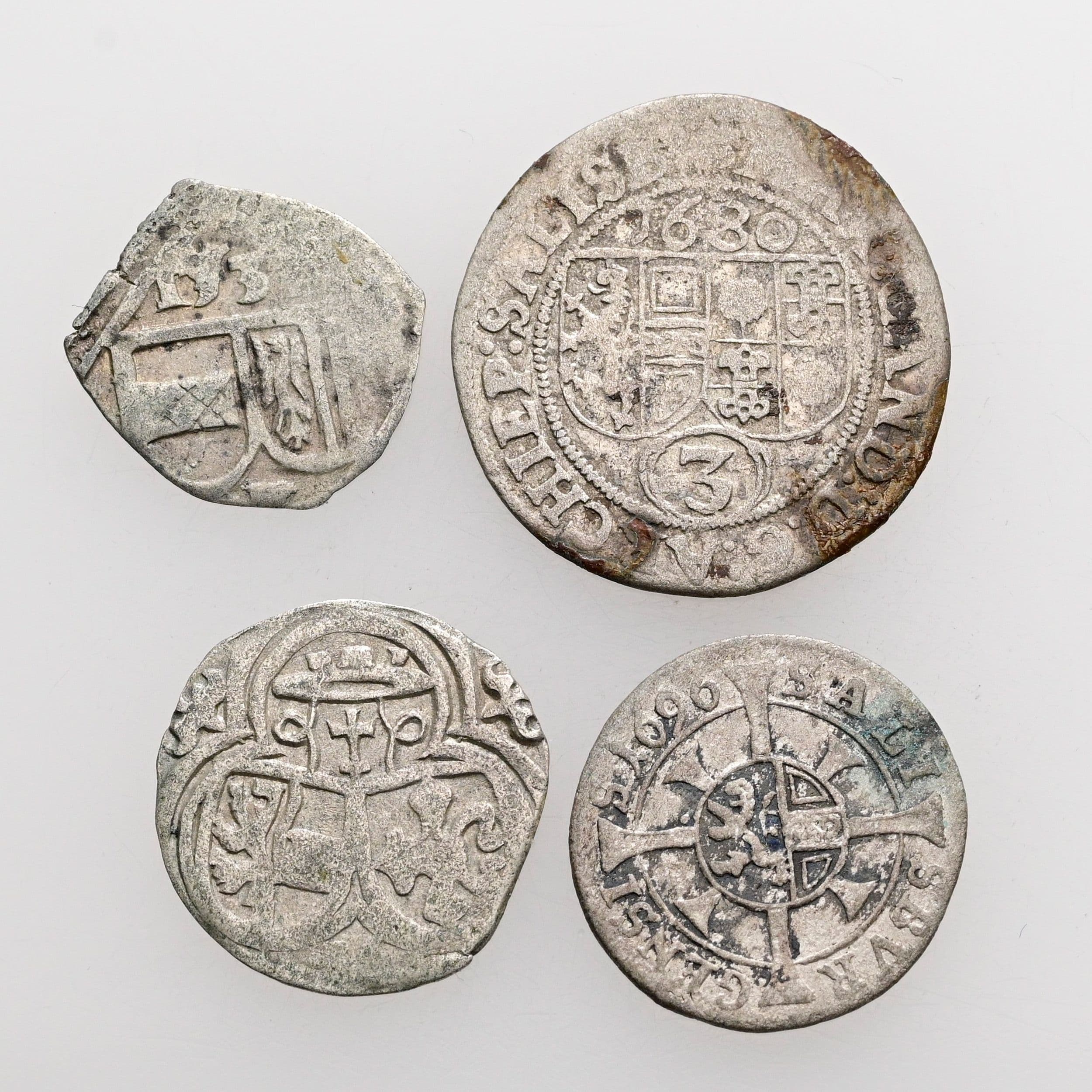 Lot mit 3 Salzburger und 1 Linzer Kleinmünzen