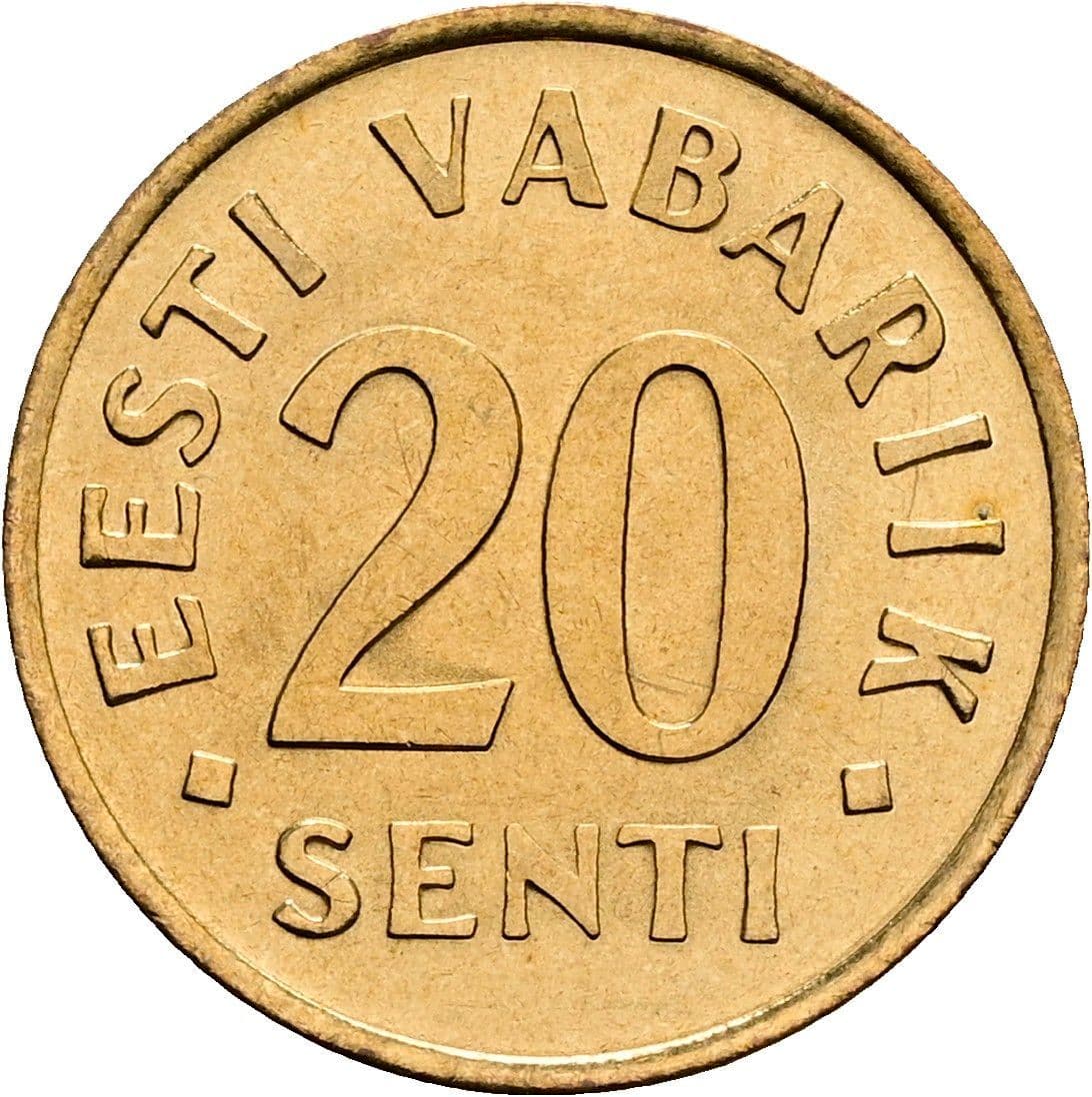 20 Senti 1992 – Vorderseite