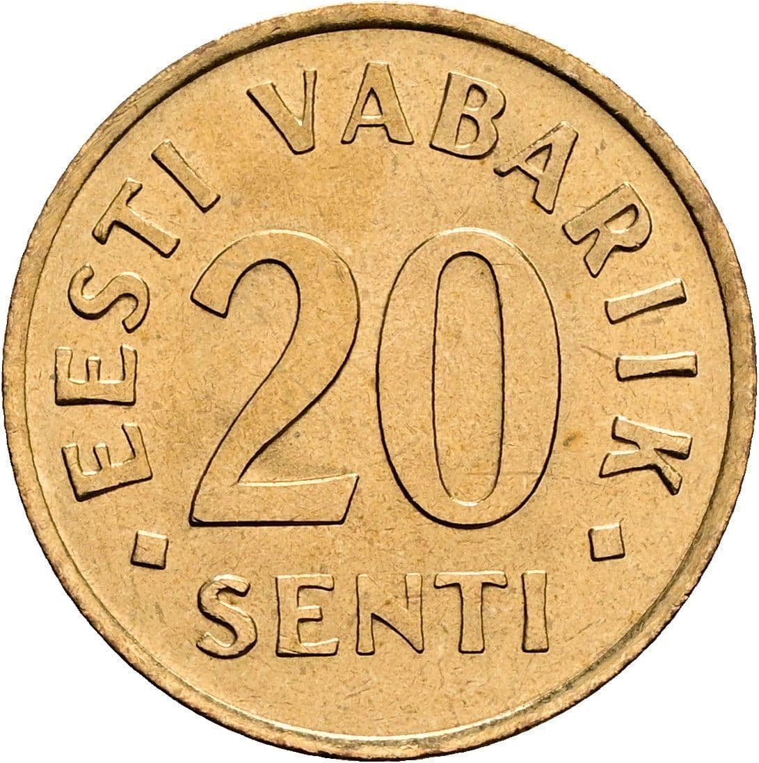 20 Senti 1992 – Vorderseite