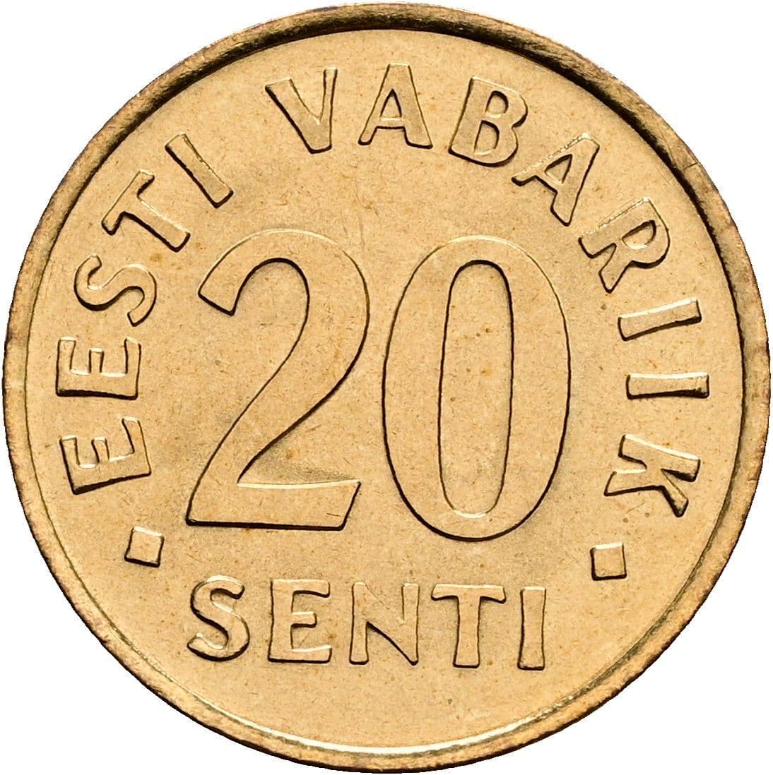 20 Senti 1992 – Vorderseite