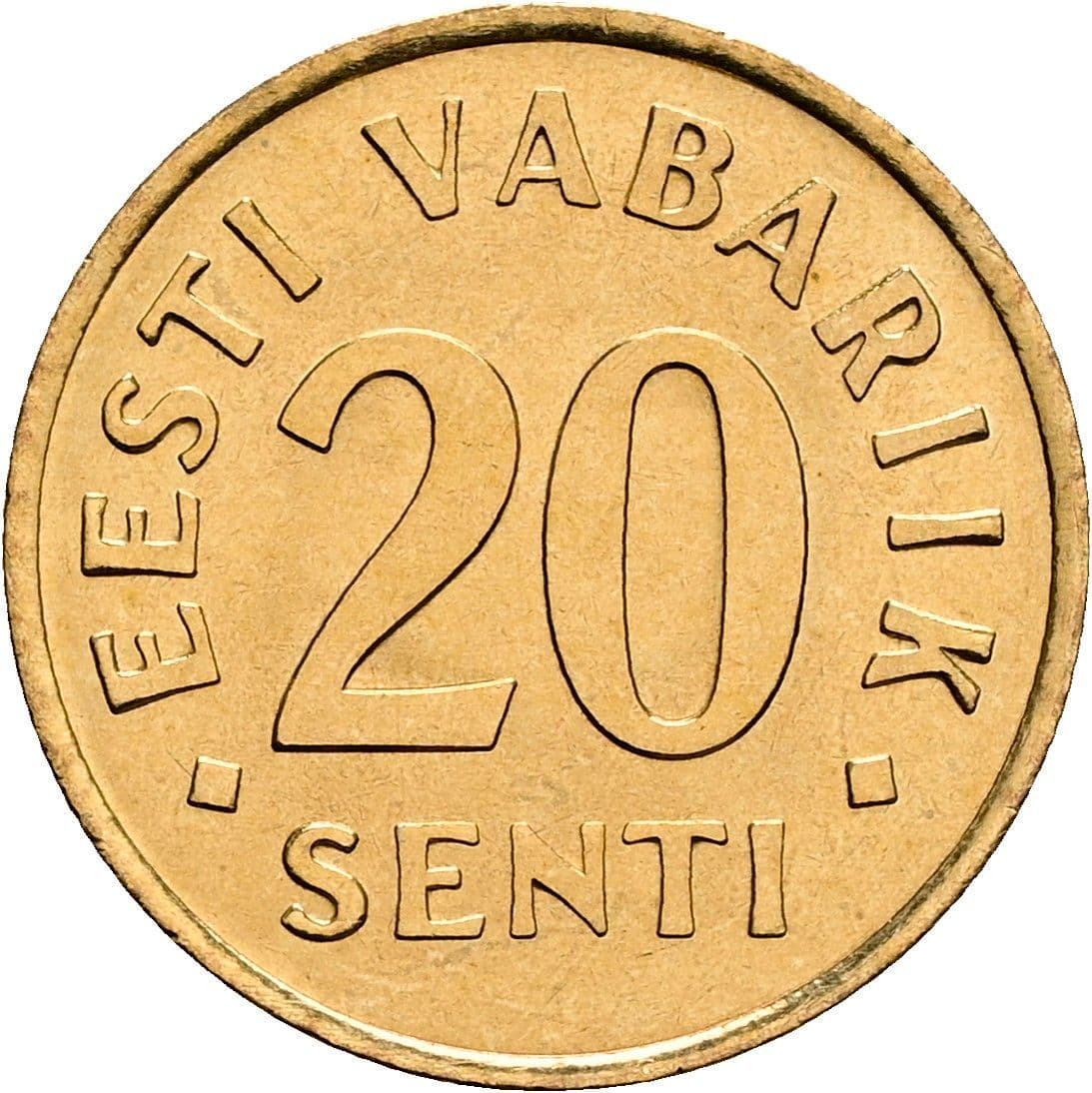 20 Senti 1992 – Vorderseite