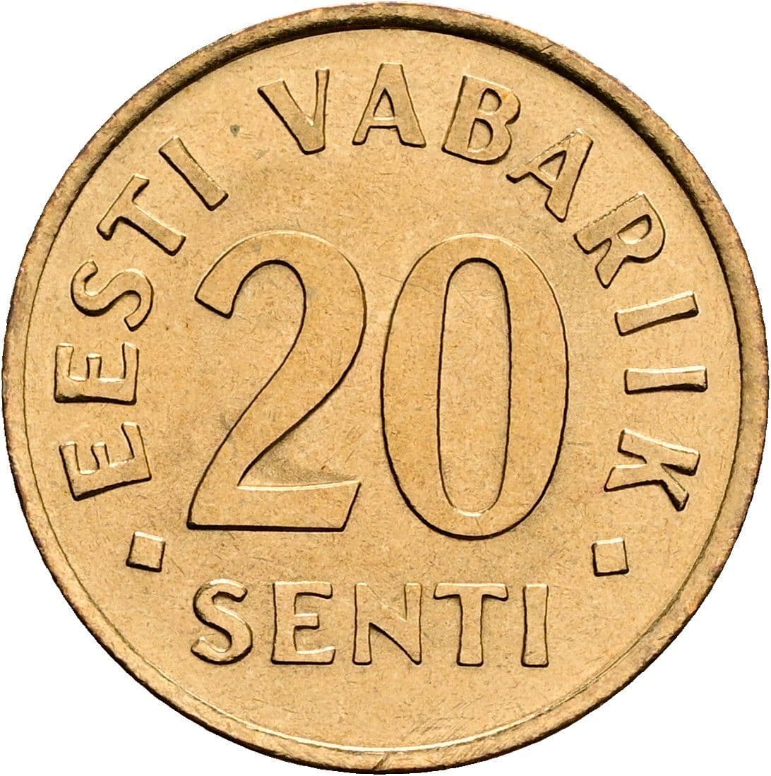20 Senti 1992 – Vorderseite
