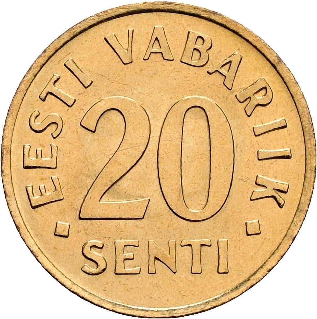 20 Senti 1992 – Vorderseite