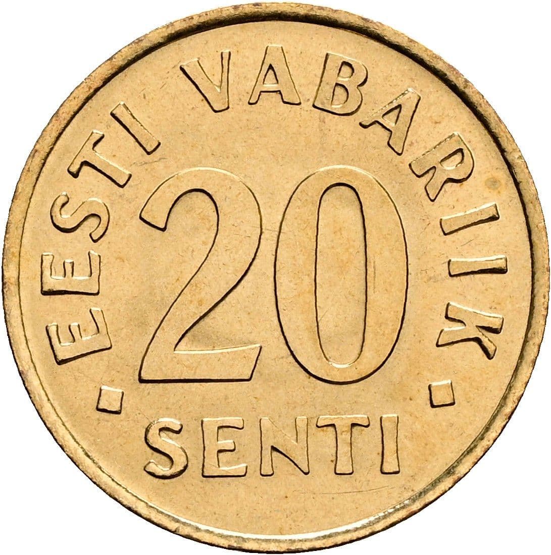 20 Senti 1992 – Vorderseite