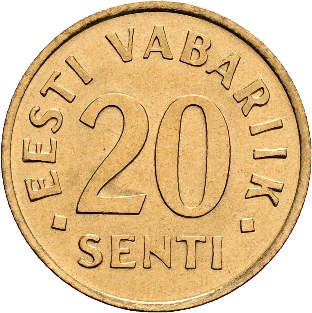 20 Senti 1992 – Vorderseite