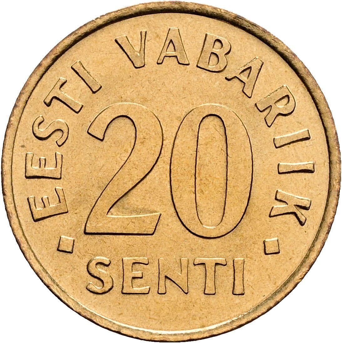 20 Senti 1992 – Vorderseite