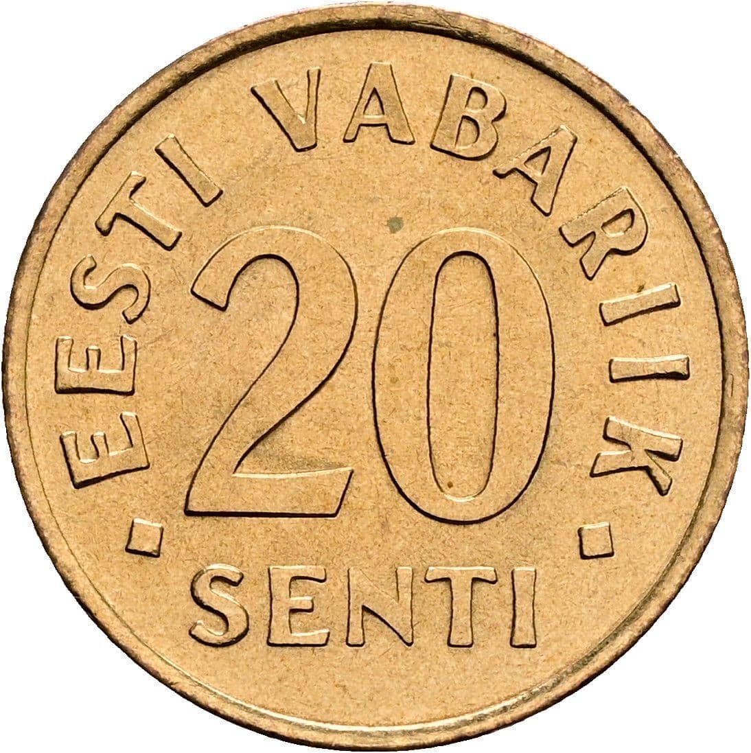 20 Senti 1992 – Vorderseite
