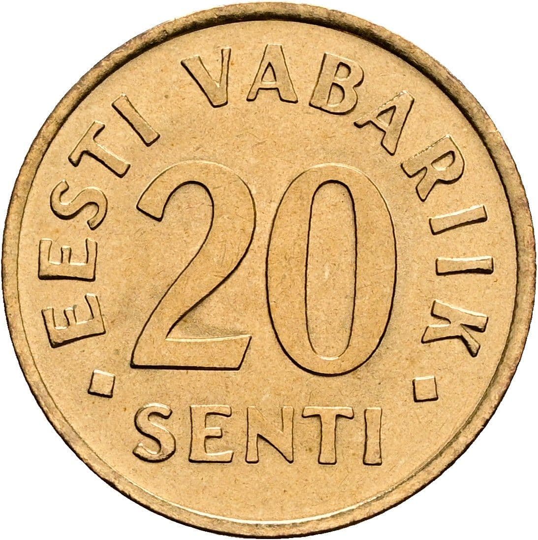 20 Senti 1992 – Vorderseite