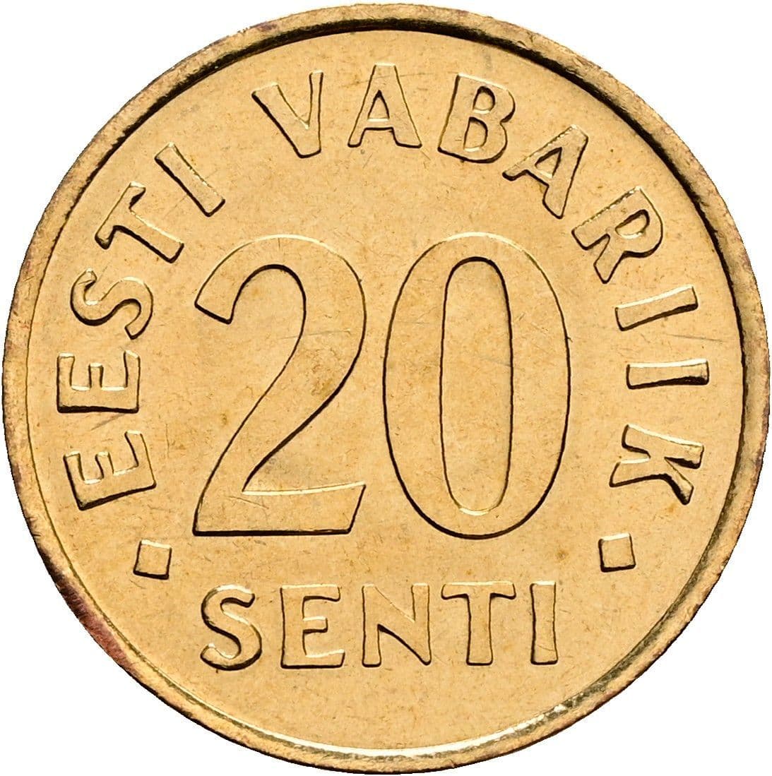 20 Senti 1992 – Vorderseite