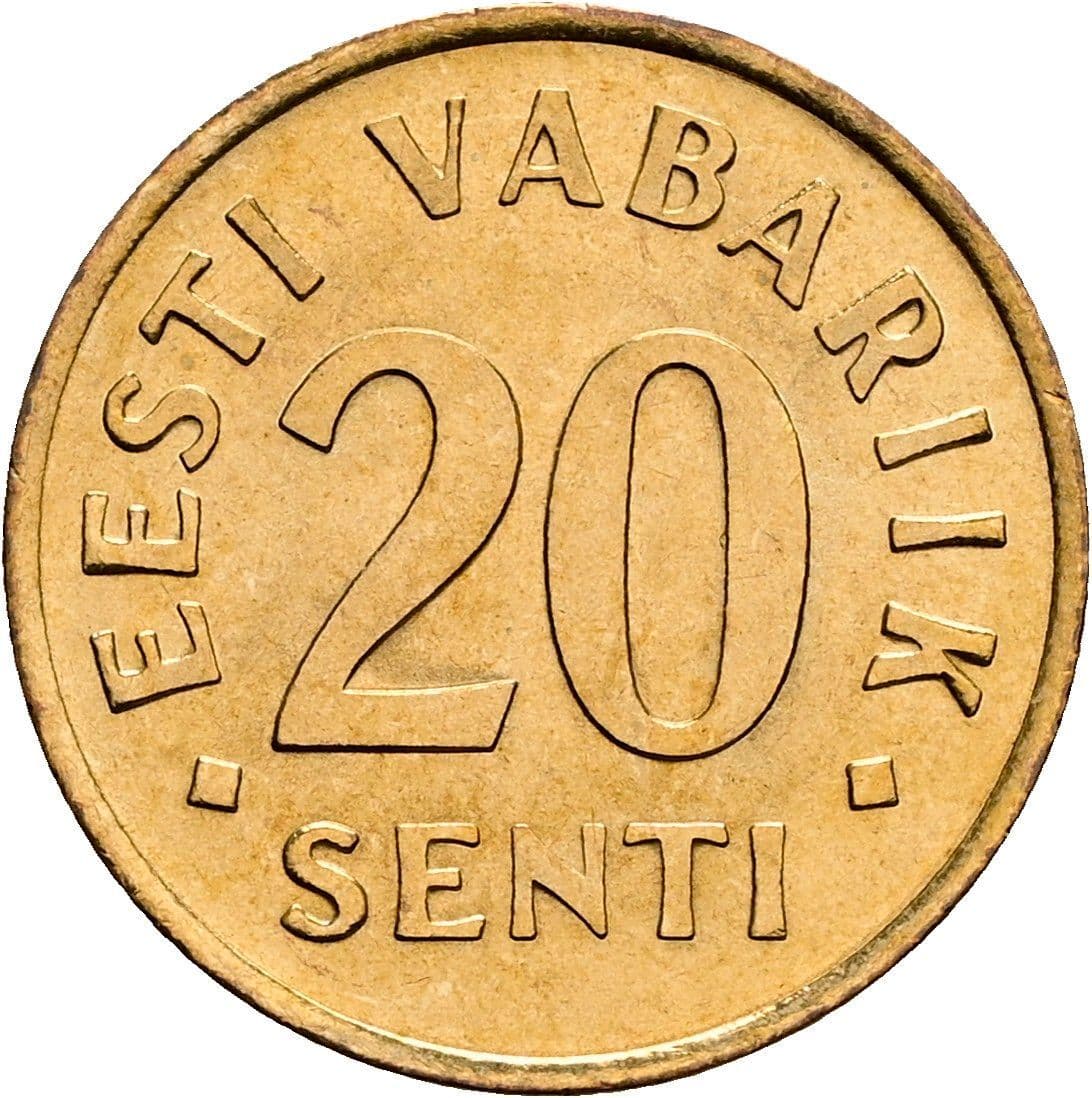 20 Senti 1992 – Vorderseite