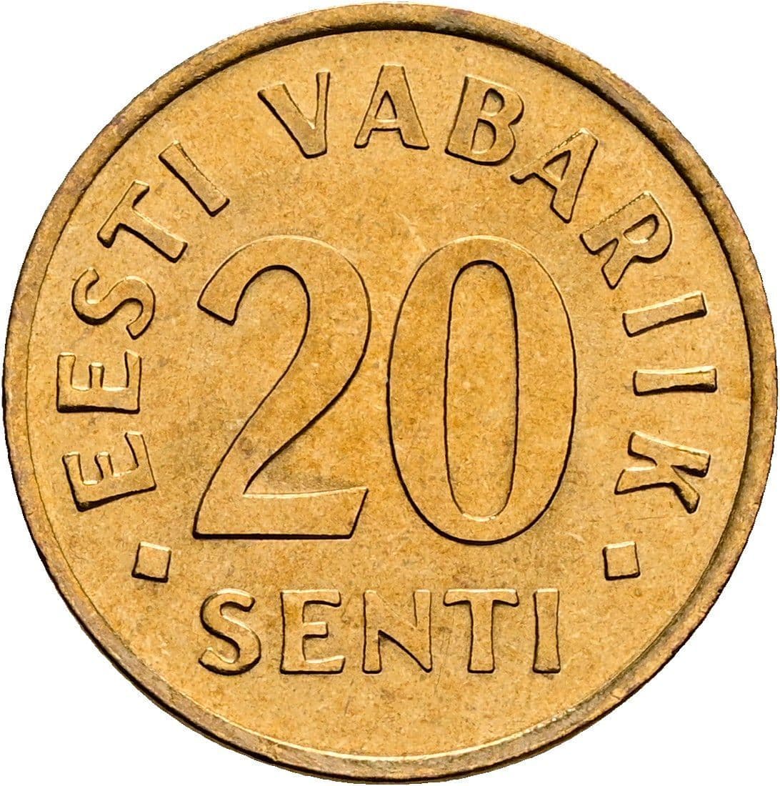 20 Senti 1992 – Vorderseite