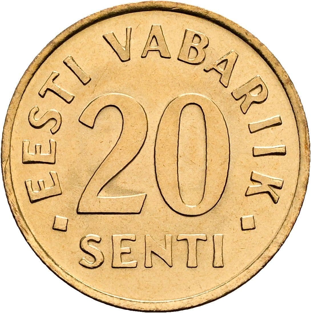 20 Senti 1992 – Vorderseite