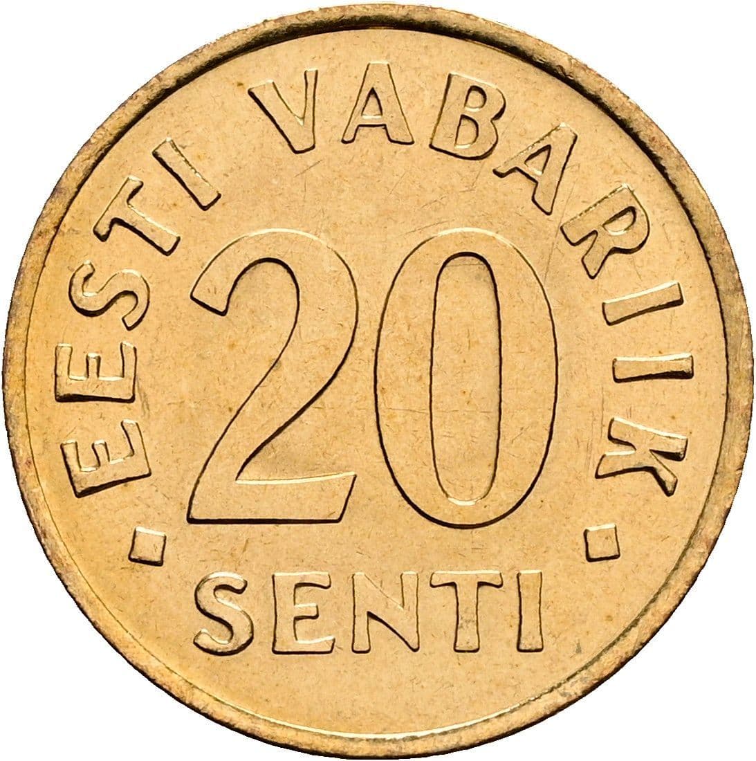 20 Senti 1992 – Vorderseite