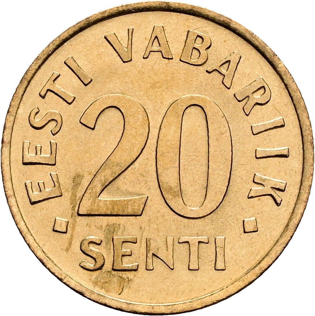 20 Senti 1992 – Vorderseite