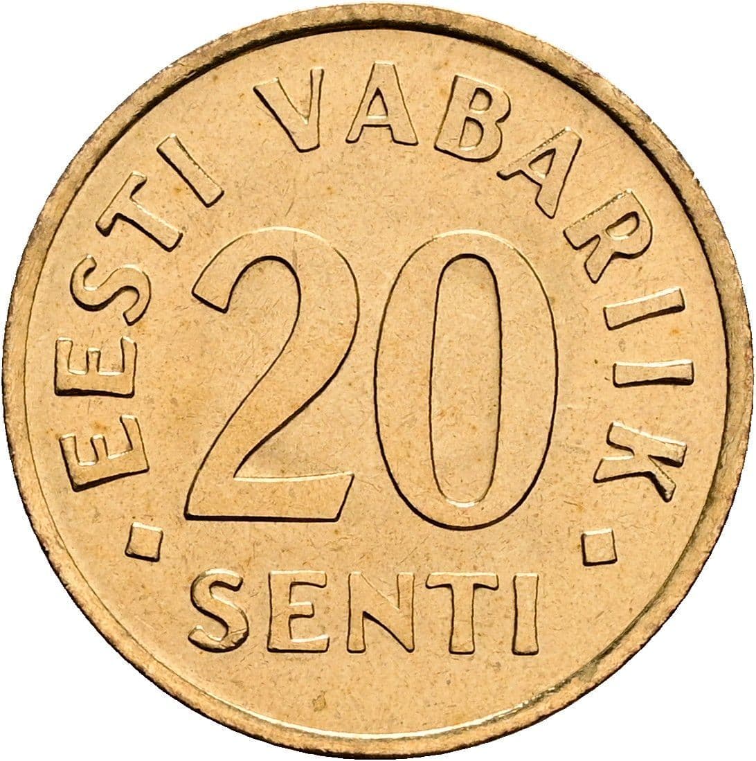 20 Senti 1992 – Vorderseite