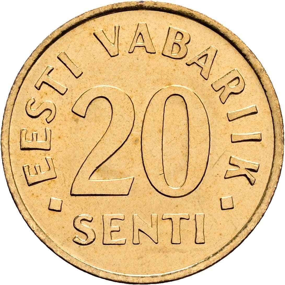 20 Senti 1992 – Vorderseite
